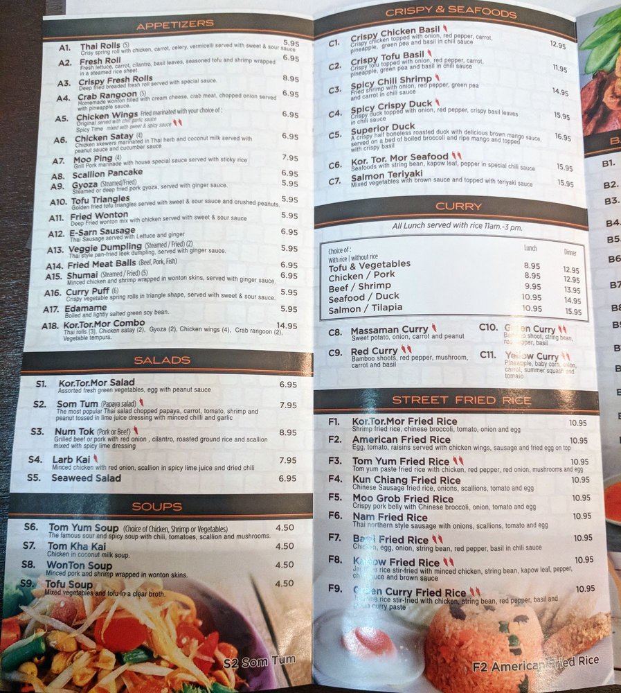 restaurant menu